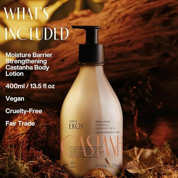 natura - Ekos Castanha (Brazil Nut) Renourishing Body Lotion - Anti-Dryness - Deep Skin Hydration Moisturizer - Vegan Skin...