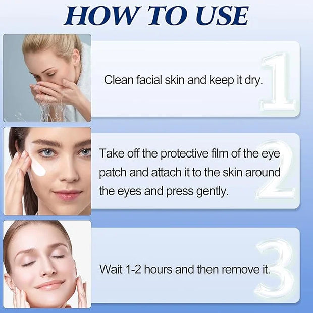 12 Picecs Malora Microglow Eye Patches,Hyaluronic Patchess for Under,Malora Under EyePatches for Wrinkles,Reduces Puffines...