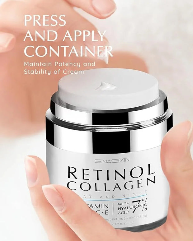 EnaSkin Retinol Cream for Wrinkles: Face Neck Collagen Cream for Tightening Skin - Anti Aging Facial Moisturizer Day and N...