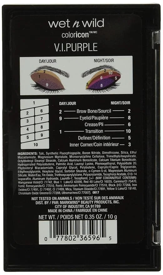 wet n wild Color Icon 10-Pan Eyeshadow Makeup Palette, Long Lasting, Shimmer, Metallic, Glittery, Matte, Rich Smooth Pigme...