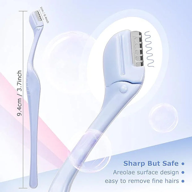 6Pcs Eyebrow Razor Mini Eyebrow Razor Trimmer Female Face Shaver Lip Hair Remover with Precision Cover Small Shaver for Wo...