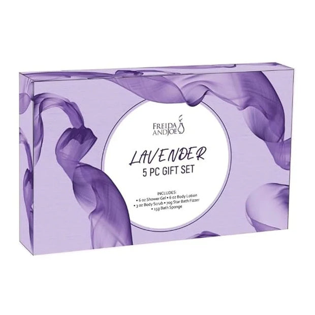 Freida & Joe Fragrance Bath & Body Collection Gift Box, Includes Shower Gel, Body Lotion, Body Scrub, Bath Bomb & Sponge (...