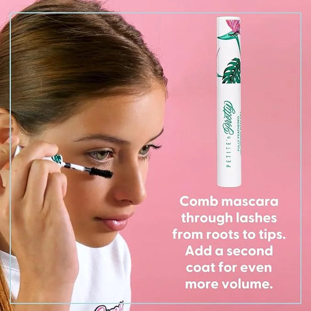 Petite 'n Pretty - Fully Feathered Volumizing Mascara & 10K Shine Lip Gloss (Diamond Heist) - Natural and Non-Toxic Face M...