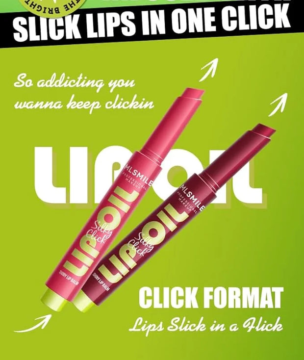 3 Colors Fat Lip Oil, Click Slick Moisturizing and Long-lasting Lip Balm, Non-stick and High Pigment Lip Glow Oil, Lightwe...