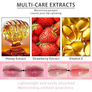 2PCS Lip Mask Overnight, Honey&Strawberry Moisturizing Exfoliator