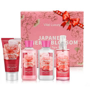 Bath & Body Kit, 3 Fl Oz Travel Size, Ideal Skincare Relaxing Home Spa Set, Includes Body Lotion, Shower Gel, Body Cream, ...