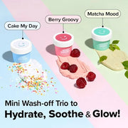 I DEW CARE Wash Off Face Mask Gift Set - Mini Scoops | Hyaluronic Acid, Korean Self Skincare, Facial Treatment, Vegan, Cru...