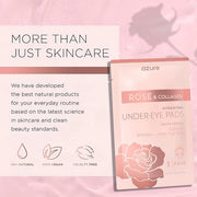 AZURE Rose & Collagen Hydrating Under Eye Pads - Anti Aging, Revitalizing & Moisturizing Eye Mask Patches - Reduces Fine L...