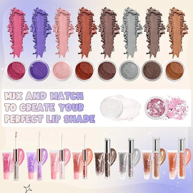 Lip Gloss Making Kit, 58PCS DIY Lip Gloss Kit, Lipgloss Making Kit for Women, Beginner, Girls, Moisturizing Lipgloss Base ...
