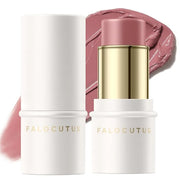 2Pcs Cream Blush Makeup Stick,Monochromatic Multi-Stick Face Blush for Cheek,Lip and Eye,Matte and Dewy Finish for Long We...