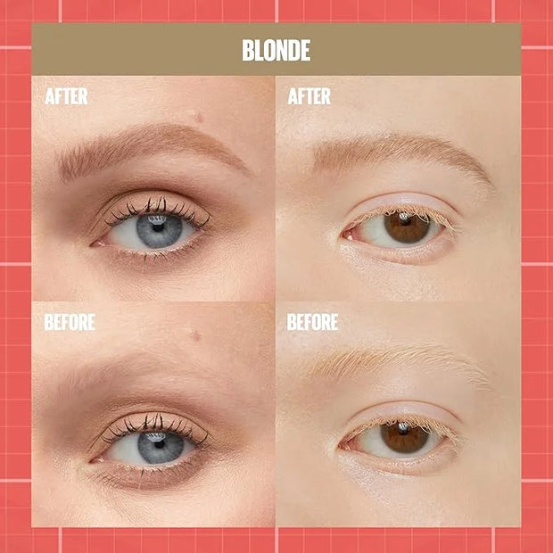 Maybelline Build-A-Brow 2-in-1 Brow Pen and Sealing Eyebrow Gel, Eyebrow Makeup for Real-Looking, Fuller Brows, Blonde, 1 ...