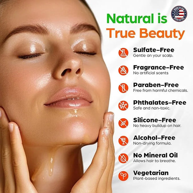 Organic Castor Oil For Face Moisturizer, Eyes, Eyelashes, Eyebrows, Wrinkles with Jojoba, Rosehip, Grapeseed, Squalane, Pa...