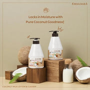 WELCOS Kwailnara Coconut Milk Body Lotion & Body Wash Set – Moisturizing & Revitalizing Korean Skincare Bundle with Coconu...