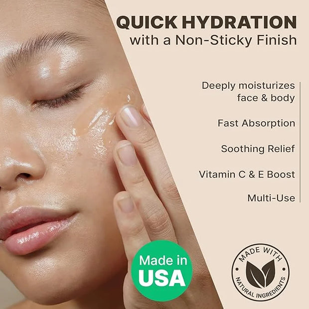 Beauty by Earth Aloe Vera Gel - USA Made with Natural & Organic Ingredients, Pure Aloe Vera Plant Gel for Face Mask, Hair ...
