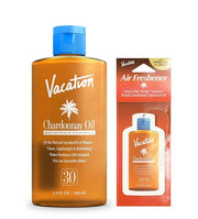 Vacation Chardonnay Oil SPF 30 + Air Freshener Bundle, Vegan Suntan Oil with Broad Spectrum SPF, Oxybenzone + Octinoxate F...