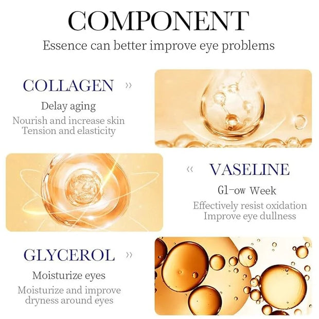 Collagen Eye Cream Anti Aging & 7PCS Eye Masks - eye Cream for Puffiness and Bags Under Eyes - Under eye cream for Da-rk C...