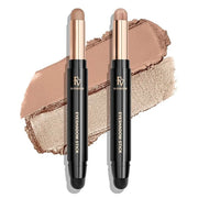 FV Waterproof Eyeshadow Stick Duo,Long-Lasting Cream Eye Shadow Makeup Sets, High Pigmented Eyeshadow Pencil with Matte & ...