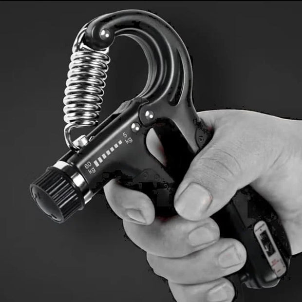 1Pcs Grip Strength Trainer Wrist Strengthener with Counter 11-132 Lbs/5-60kg(Black) Lbs/5-60kg(Black) - Product Image