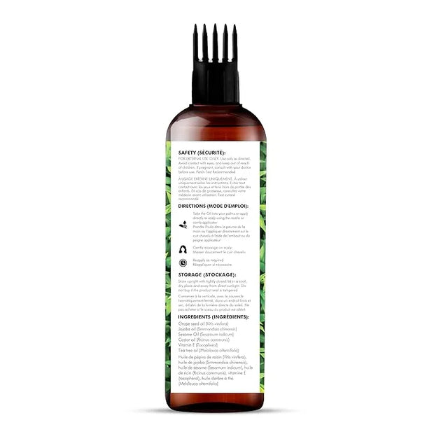 Majestic Pure 100% Pure Tea Tree Oil with Biotin for Hair Care, Strengthening, Nourishing, and Volumizing Formula with Joj...