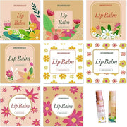 CRASPIRE Lip Balm Labels 80pcs Homemade Yellow）