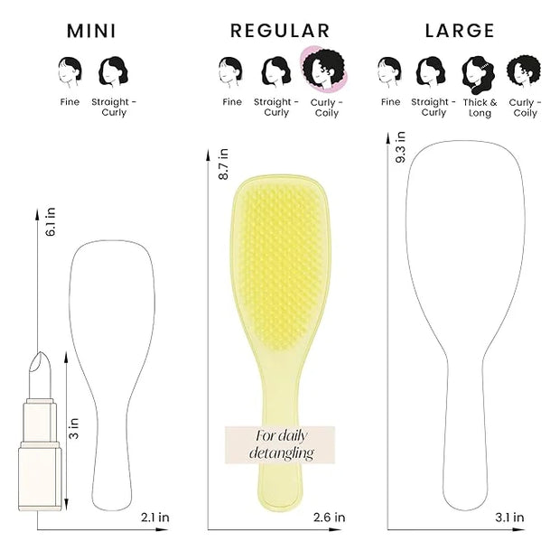 Tangle Teezer Plant-Based Ultimate Detangler Brush, Dry & Wet Hair Brush, Eliminates Knots & Reduces Breakage for Curly to...