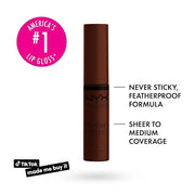 NYX PROFESSIONAL MAKEUP Butter Gloss Brown Sugar, Non-Sticky Lip Gloss - Lava Cake (Rich Brown) (Pack of 2) - Product Image
