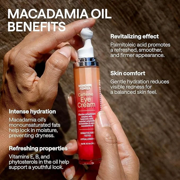 Eye Cream with Caffeine - Hyaluronic Acid and Niacinamide Serum - Face Puffiness Reducer - Product Image