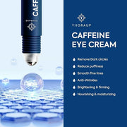 Caffeine Eye Cream for Men: Under Eye Roller for Bags and Puffy Eyes Treatment - Men's Cooling Stick and Depuffer for Dark...