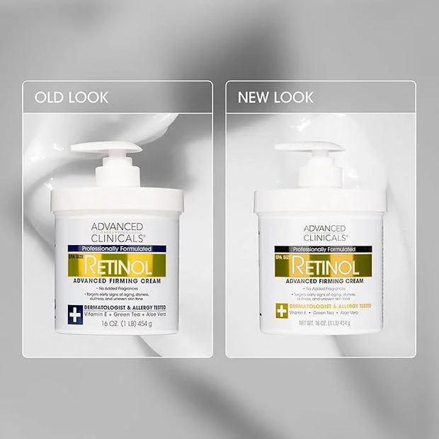 Advanced Clinicals Retinol Body Lotion + Brightening Vitamin C Lotion 2pc Skincare Set For Women & Men | Body Cream & Face...