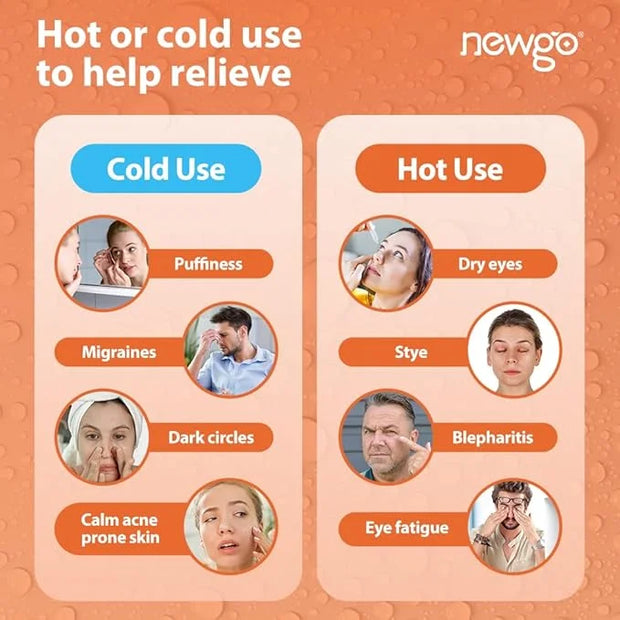 NEWGO Bundle of Gel Cold Eye Mask + Multipurpose Gel Cold Pack - Product Image