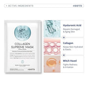 Collagen Hydrating Sheet Masks for Face Korean Anti Aging Mask Sheet for Dry Skin & Sensitive Skin, EVE Vegan, Not Tested ...