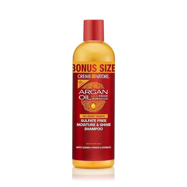 Creme of Nature Argan Oil from Morocco Sulfate-Free Moisture & Shine Shampoo, Bonus Size 15.2oz - Product Image