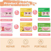 30 PCS Eye Masks & Lip Mask,Under Eye Patches for Reducing Fine Lines and Dark Circles,Gel Crystal Lip Care Pads Mask Bulk...