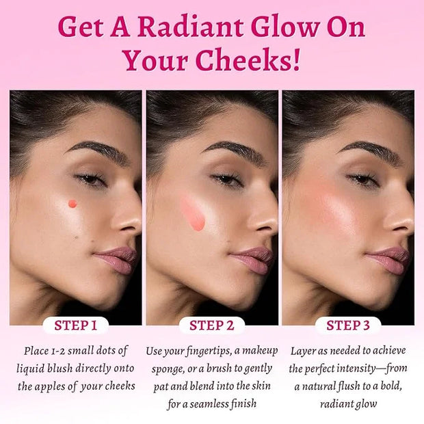 UCANBE 3PCS Liquid Blush Makeup Set – Dewy Cream Cheek Tint for Face – Blendable Long-Lasting Lightweight Natural Flushed ...