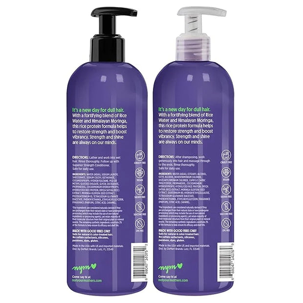Not Your Mother's Naturals Superior Strength Shampoo & Conditioner Set - 15.2 fl oz - Sulfate-Free Hair Products - Rice Wa...