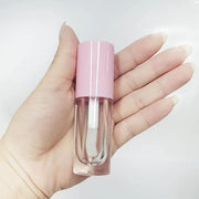 COSIDEA 14pcs Empty 6ml big doe foot wand Chunky lip gloss tubes for DIY lipgloss,Pink round lipgloss containers tubes wit...