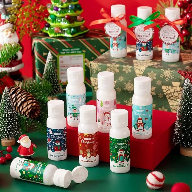 24 Set Christmas Hand Cream Gift Moisturizing Hand Lotion for Women Travel Size Lotion for Christmas Party Favors with Car...