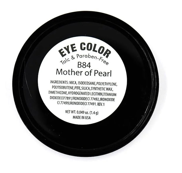 Mother of Pearl Frosted White 100 Pure Ivory Nude Beige Shimmer Pressed Powder Single Vegan Eyeshadow; Talc, Paraben & Cru...