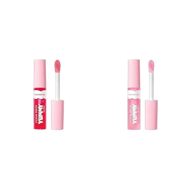 COVERGIRL Clean Fresh Yummy Gloss Lip Gloss 2-Pack - My Strawbooty & Sugar Poppy Sheer Shades - Product Image