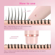 Glow Aura Womens Shaver 2 in 1, Electric Razor, Painless Hair Removal for Face,Body Waterproof Wet & Dry Use Body Hair Tri...