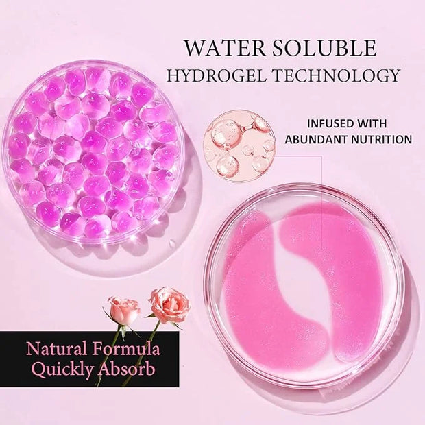 Under Eye Patchs Rose Eye Mask for Dark Circles and Puffiness Wrinkle Eye Bags 30 Pairs - Product Image