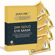 Under Eye Patches (10 Pairs) 24K Gold Skin Care Eye Mask - Puffy Eyes & Dark Circles Treatments - Eye patches Pads With Co...