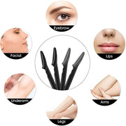 16 Pcs Black Eyebrow Razor, Face Razors Multipurpose, Facial Razors for Women Men, Eyebrow Trimmers Shaver with Protective...
