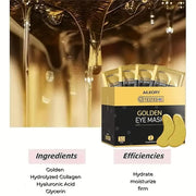 Under Eye Patches (30 Pairs) – 24K Gold Collagen Eye Masks for Puffy Eyes, Dark Circles, Bags, and Wrinkles – Soothes, Smo...