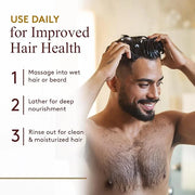 Okay for MEN Castor Oil Hair & Beard Shampoo - Hydrating Shampoo for Healthy Hair & Beard Growth, Moisturizing Care, Stren...