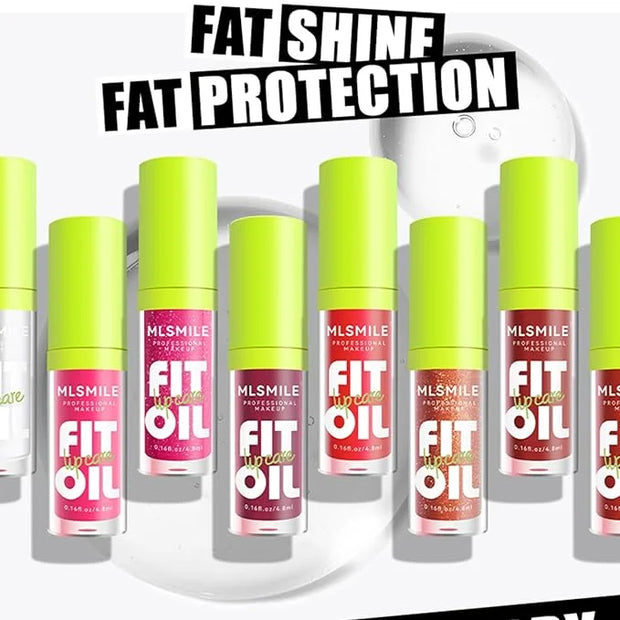 4 Colors Fat Oil Lip Gloss, Lip Oil Lip Glaze Hydrating Lip Glow Oil Big Brush Head Moisturizing Lip Gloss, Shiny Transpar...