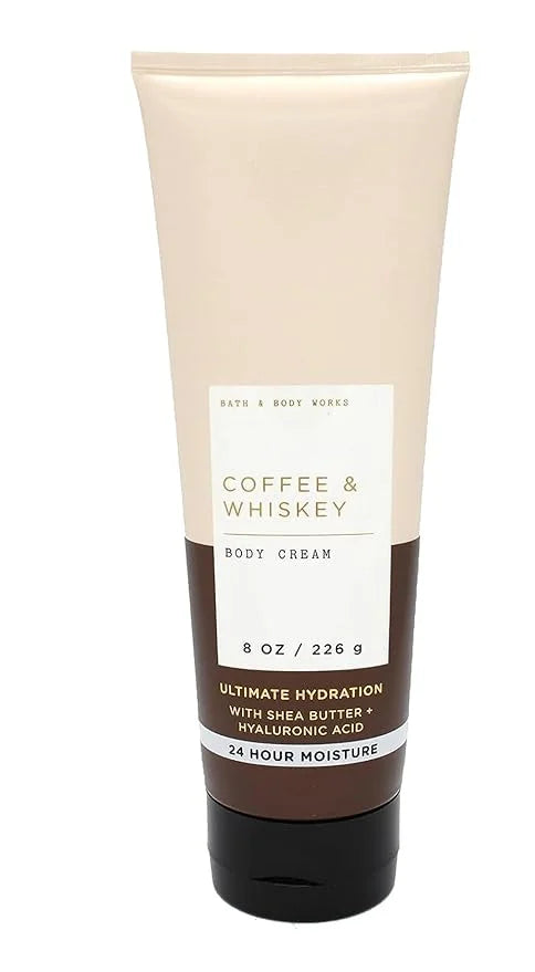 Bath and Body Works Hyaluronic Acid Body Cream For Men 8 Ounce (Coffee & Whiskey) - Product Image