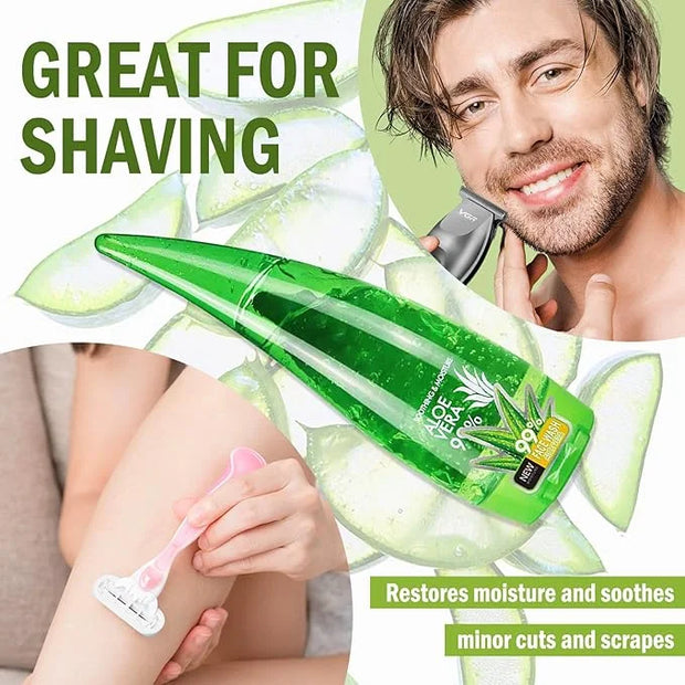 99% Organic Aloe Vera Gel,Aloe Vera Soothing Gel,Natural Moisturizing Lotion for Soothing Skin Care,Long Lasting Moisturiz...