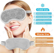 Cooling Eye Mask and Silky Sleep Mask 4 Packs for Man Women for Sleeping Frozen Ice Eye Mask Cold Warm Compress Dark Circl...