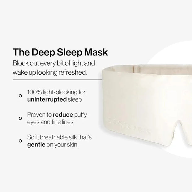 Dore & Rose Deep Sleep Mask Light Blocking, 23 Momme Mulberry Silk Eye Mask, Ultra Soft, Adjustable - Travel Sleeping Mask...
